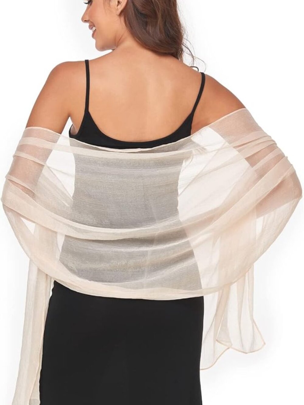 Lightweight Chiffon Shawl Wrap Women Evening Dress Wedding Guest Bridesmaid Scar